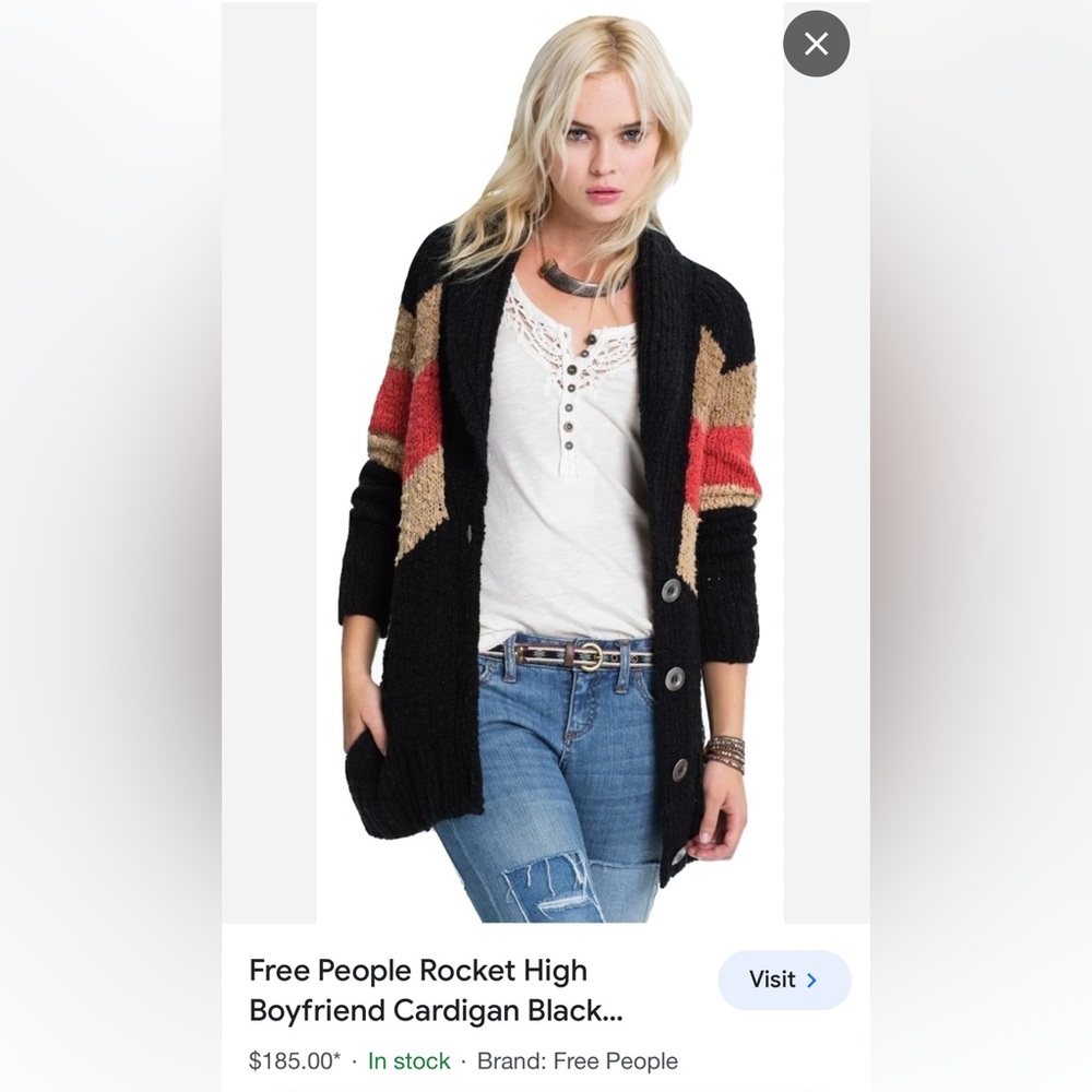 Free People Rocket High Boyfriend Cardigan